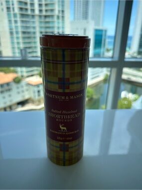 Fortnum Mason Plaid Shortbread Tin Empty Collectible Storage Canister